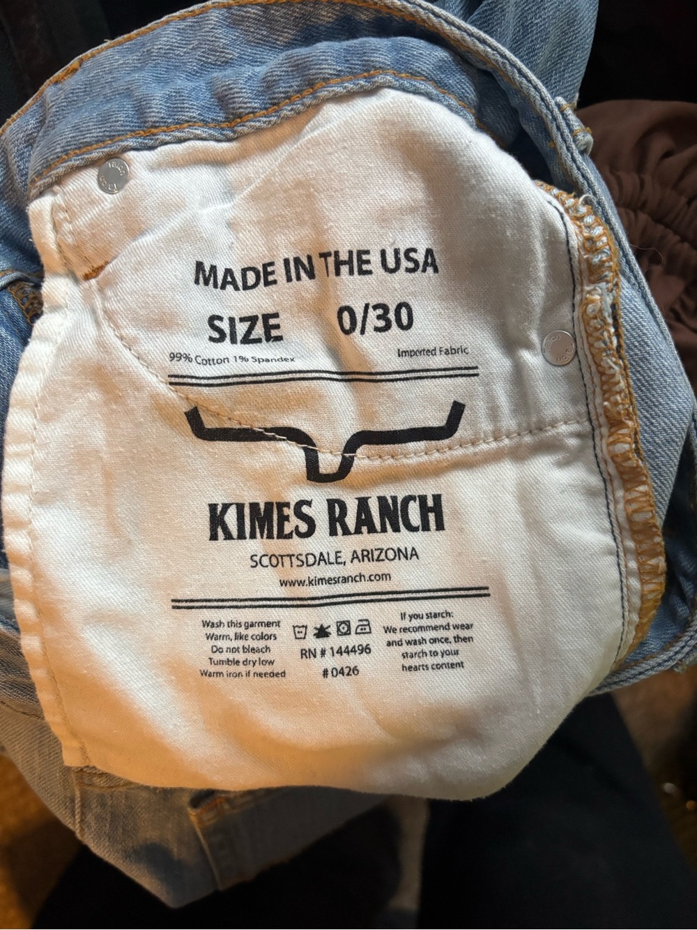 Kimes Ranch Light Blue Flare Jeans - Picture 3 of 4